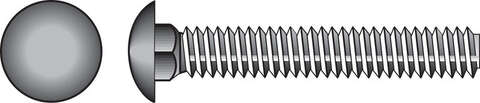 HILLMAN 0.375 in. X 2 in. L Stainless Steel Carriage Bolt 25 pk