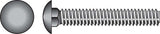 HILLMAN 0.375 in. X 2 in. L Stainless Steel Carriage Bolt 25 pk