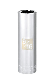 Craftsman 9/16 in. X 3/8 in. drive SAE 12 Point Deep Socket 1 pc