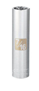 Craftsman 7/16 in. X 3/8 in. drive SAE 12 Point Deep Socket 1 pc