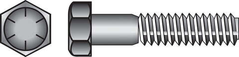 HILLMAN 1 in. D X 4 in. L Heat Treated Steel Hex Head Cap Screw 10 pk