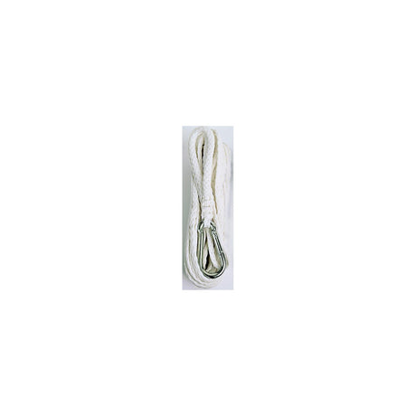 Attwood Hollow Braid Polypropylene Anchor Line w/Hook, 1/4 x 50' White