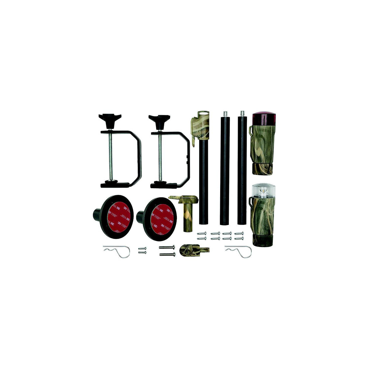Attwood 141977 All-Craft Battery Operated LED Portable Nav Light Kit w/Threaded Pole, Real Tree Max-4 Camo, Pack of 3