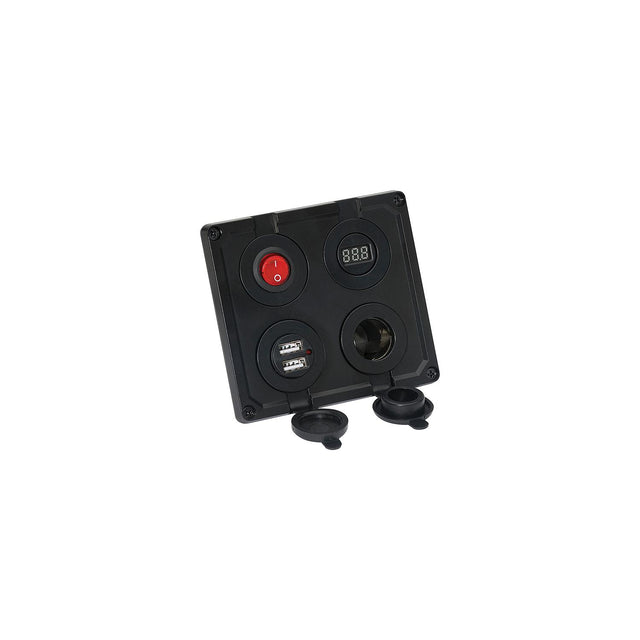 Attwood 142646 12V Adapter w/Dual USB Ports & Battery Charge Display