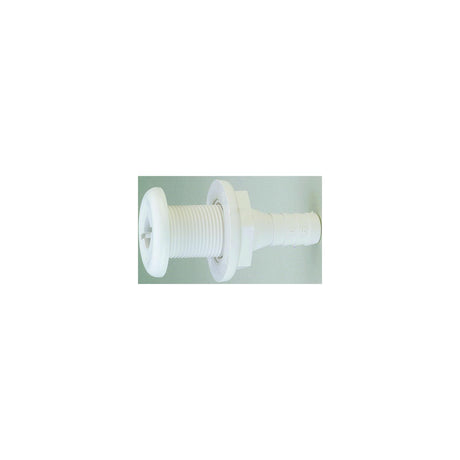 Attwood Thru Hull Connector For Hose, White - 3/4″