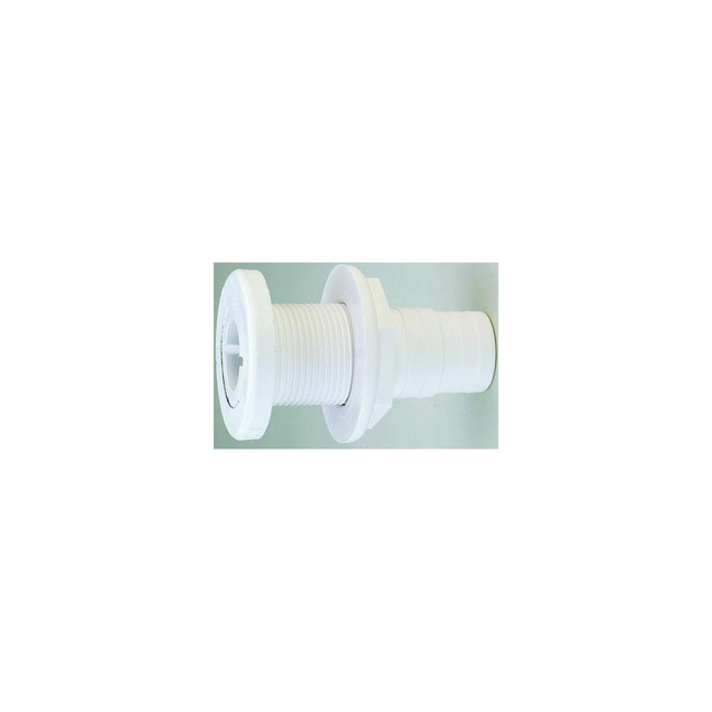 Attwood Thru Hull Connector For Hose, White - 1-1/8″ to 1-1/4″