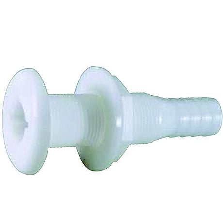 Attwood Thru Hull Connector For Hose, White - 1-1/2″