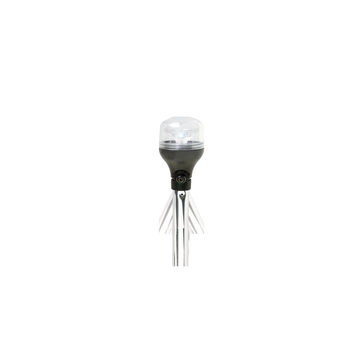 Attwood 5557P12A7 2NM LED All-Round Fold-Down Light with Lightarmor Base & Aluminum Pole, 12″