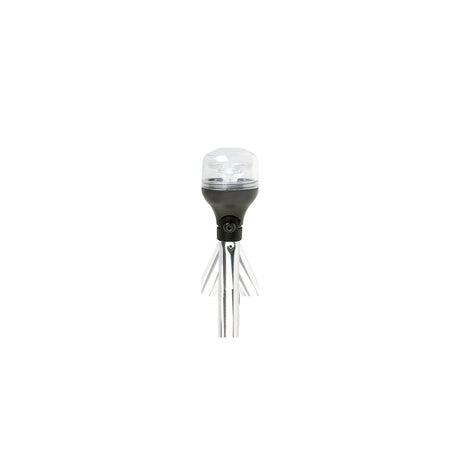 Attwood 5557P12A7 2NM LED All-Round Fold-Down Light with Lightarmor Base & Aluminum Pole, 12″