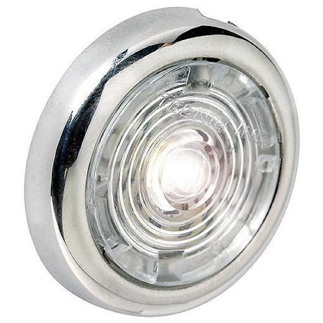 1-1/2″ White Interior/Exterior Light w/SS Bezel