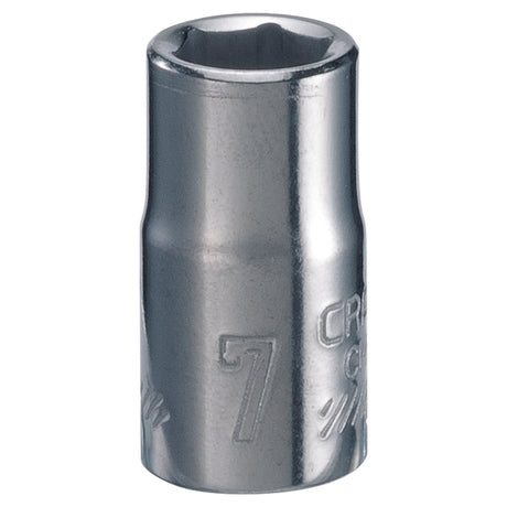 Craftsman 7 mm X 1/4 in. drive Metric 6 Point Standard Shallow Socket 1 pc