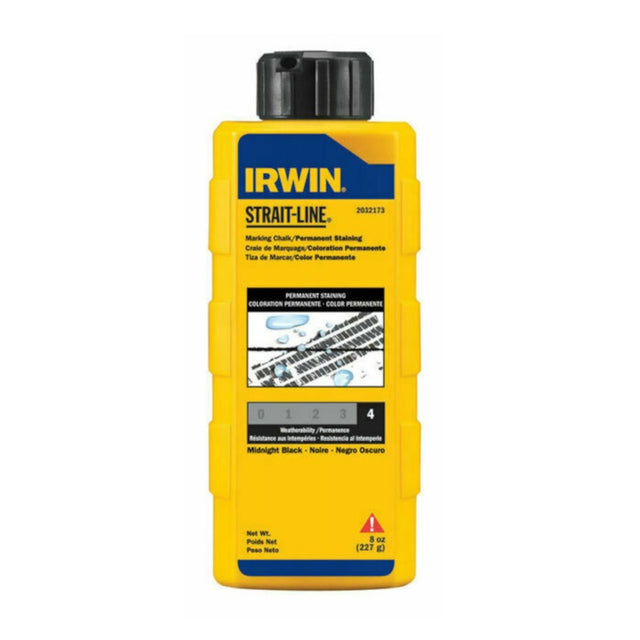 Irwin Strait-Line 8 oz Permanent Marking Chalk Midnight Black 1 pk