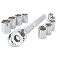 Craftsman Assorted X 3/8 in. drive Metric 6 Point Standard Socket 10 pc
