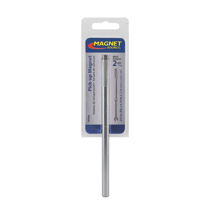 Magnet Source 5.75 in. L X .25 in. W Silver Pocket Pick-Up Magnet 2 lb. pull 1 pc