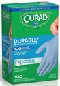 Curad CUR4145R Exam Gloves, One-Size, Nitrile, Powder-Free, Blue