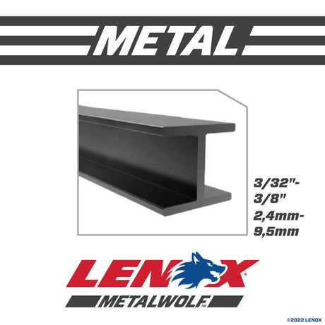 Lenox METALWOLF 8 in. Bi-Metal WAVE EDGE Reciprocating Saw Blade 14 TPI 5 pk