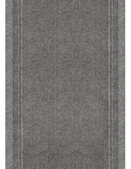 Multy Home MT1000275 Rug, 60 ft L, 26 in W, Runner, Bordered Pattern, Polypropylene Rug, Gray