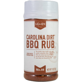 Lillie's Q LQ00102-C Carolina Dirt BBQ Rub, Smokey, Sweet, 6 oz Jar