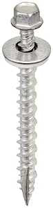 Acorn International SW-MW1425G250 Screw, #14 Thread, 2-1/2 in L, High-Low Thread, Hex Drive, Galvanized, 250/BAG