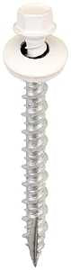 Acorn International SW-MW1425W250 Screw, #14 Thread, 2-1/2 in L, High-Low Thread, Hex Drive, 250/BAG, White