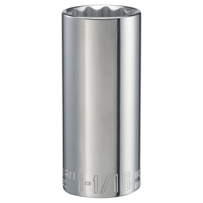 Craftsman 1-1/16 in. X 1/2 in. drive SAE 12 Point Deep Deep Socket 1 pc