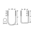Tie Down Engineering Galvanized U-Bolt Kit