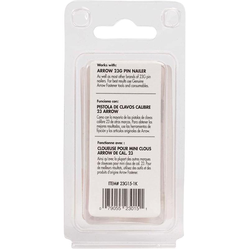 Arrow 1/2 in. L X 23 Ga. Straight Strip Galvanized Pin Nails 1,000 pk