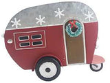 Hometown Holidays 22529 Christmas Collectible, 8.7 in H, Trailer, 92% Metal & 8% PVC, Red/Silver