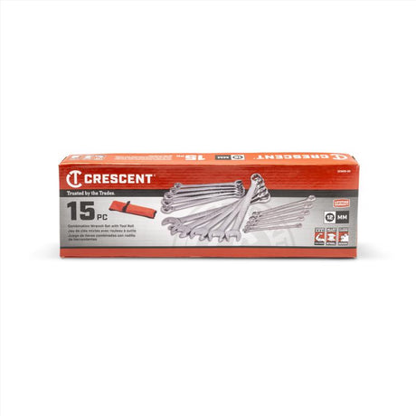 Crescent 12 Point Metric Combination Wrench Set 14.9 in. L 15 pk