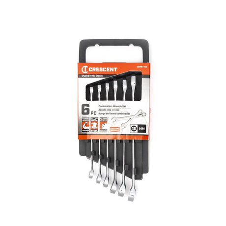 Crescent 12 Point Metric Combination Wrench Set 9.5 in. L 6 pk