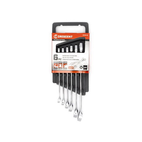 Crescent 12 Point SAE Combination Wrench Set 10.8 in. L 6 pk