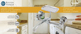 Boston Harbor PF6363204 Laundry Faucet, 1.8 gpm, 2-Faucet Handle, 2-Faucet Hole, Brass, Wall Mounting, Swing Spout