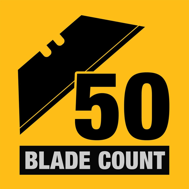 DeWalt Carbide Edge Steel Heavy Duty Utility Blade 2-1/2 in. L 50 pc