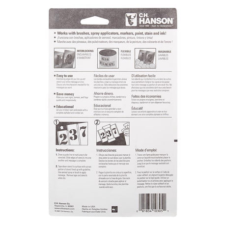 C.H. Hanson 2 in. Brass Numbers Stencil 15 pk