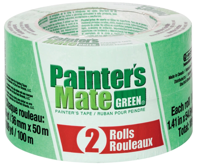 Painter's Mate 1042726 Painter's Tape, 55 yd L, 1.41 in W, Green