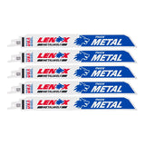 Lenox METALWOLF 9 in. Bi-Metal WAVE EDGE Reciprocating Saw Blade 10 TPI 5 pk