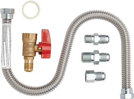 Mr. Heater F271239 Gas Hook-Up Kit, 1-Stop, Universal, Brass/Stainless Steel
