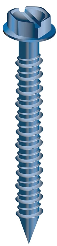 Cobra Anchors 682J Screw, 1/4 in Thread, 2-1/4 in L, Hex, Socket Drive, Steel, Fluorocarbon-Coated, 25 PK