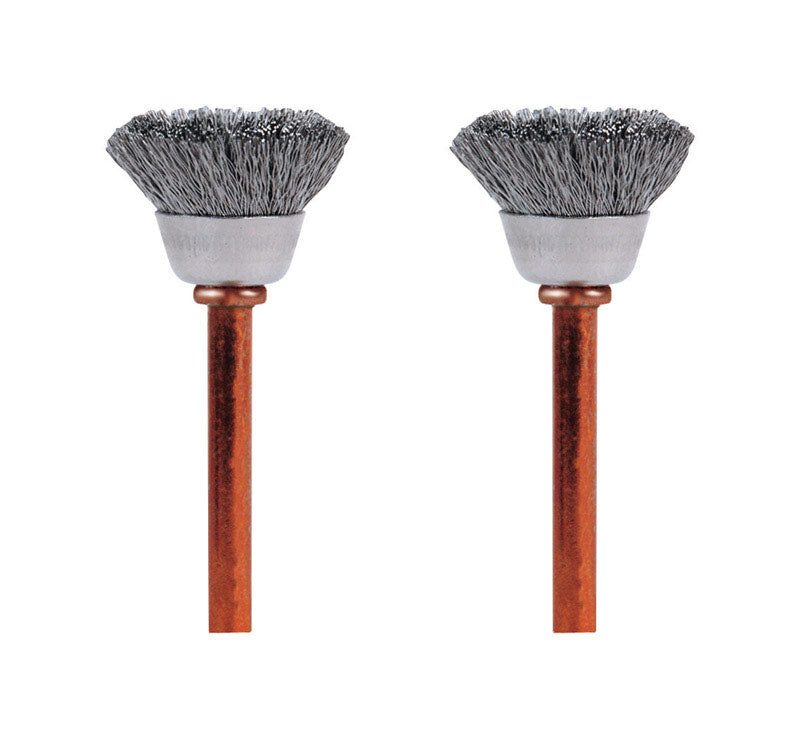 Dremel 1/2 in. X 1.75 in. L Stainless Steel Brush 2 pk