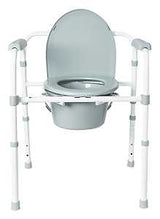 Medline G1-200RX1 3-in-1 Bedside Folding Commode, 14-1/2 in W Seat, White
