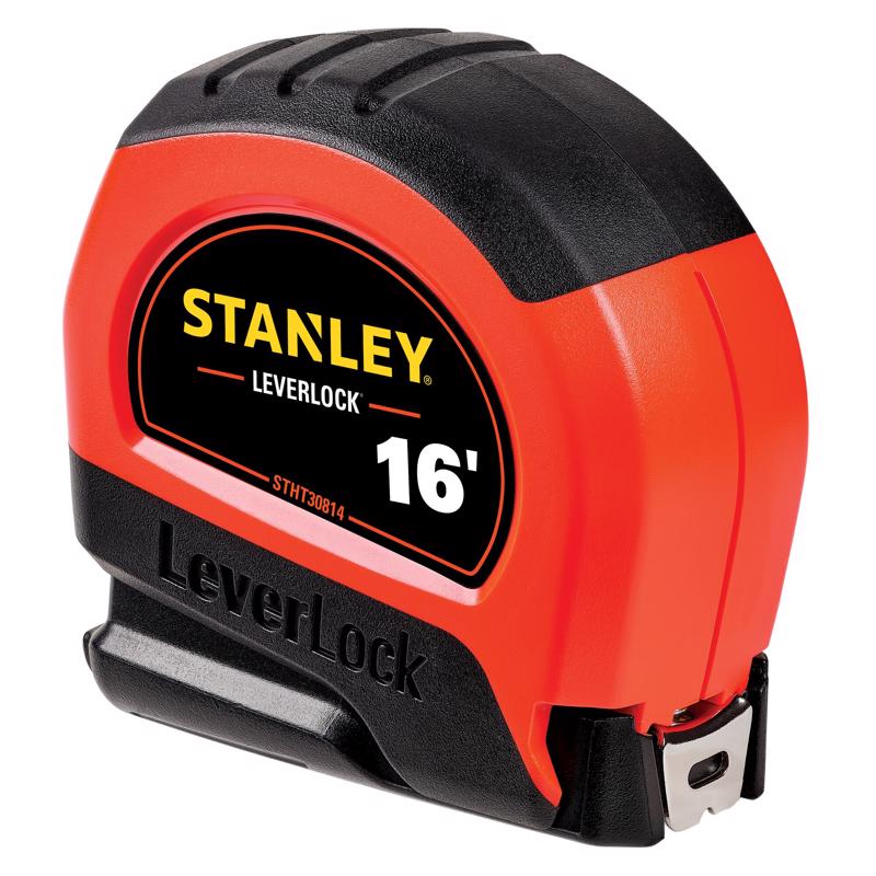 Stanley LeverLock 16 ft. L X 0.75 in. W Compact Tape Measure 1 pk
