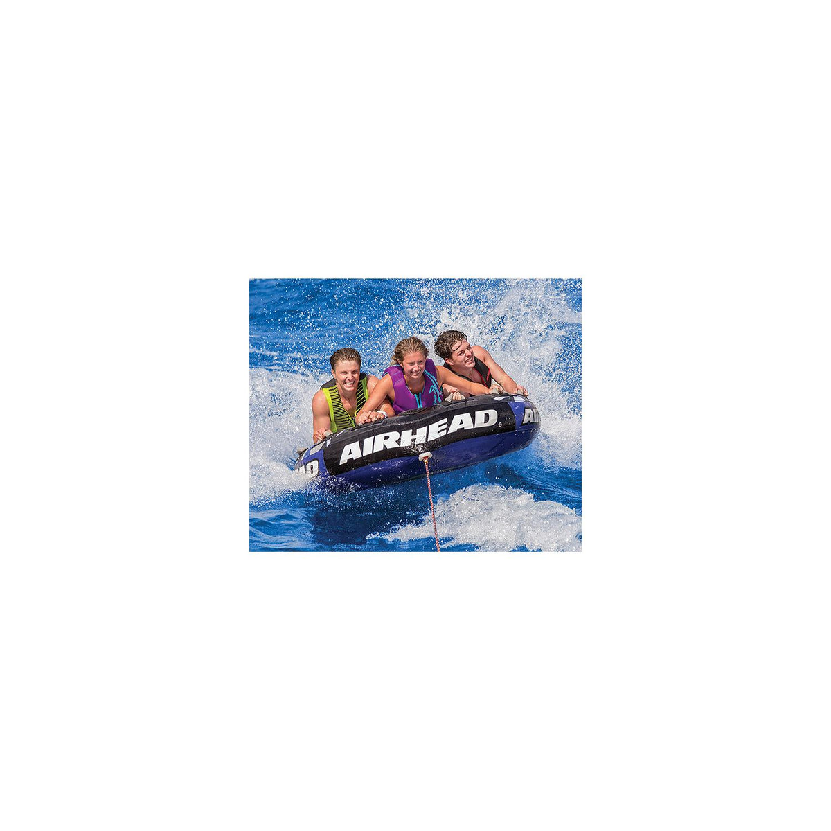 Kwik-Tek Airhead AHSSL32 Inflatable 3 Person Rider Blue Super Slice® Deck Tube
