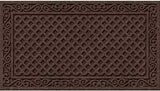 Apache Mills Textures AP883-1403F Door Mat, 30 in L, 18 in W, Iron Lattice Pattern, Plastic Surface, Walnut