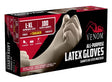 Venom Steel VEN4125 Non-Sterile Disposable Gloves, L/XL, Late, Powdered, Clear, 9 in L