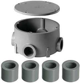 Carlon E970CDE-CTN Junction Box, 4-Knockout, 1/2 in Knockout, PVC, Ceiling, Wall