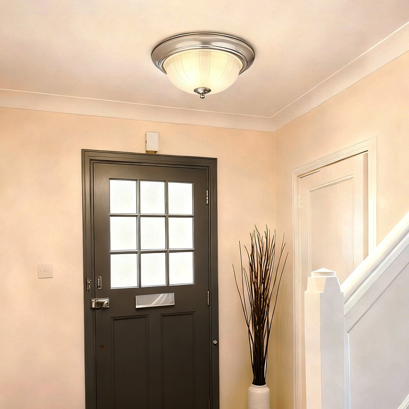 Boston Harbor OG24009B Ceiling Light, 2-Lamp, CFL Lamp, Satin Nickel Fixture
