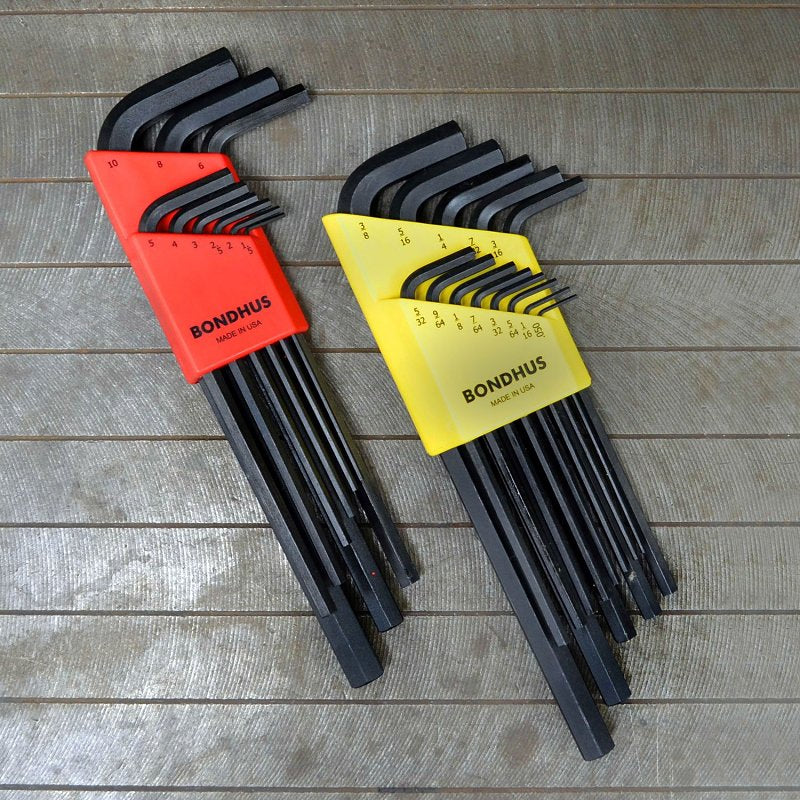Bondhus 22198 L-Key Set, 22-Piece, Steel, Specifications: Hex End Tip, Short Arm Handle