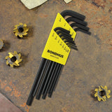 Bondhus 12136 Hex End L-Wrench Set, 12-Piece, Protanium Steel, ProGuard, Specifications: SAE Measurement