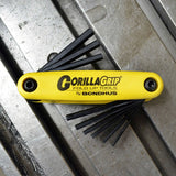 Bondhus GorillaGrip 12589 Hex End Key Set, 9-Piece, Steel, ProGuard, Specifications: SAE Measurement System