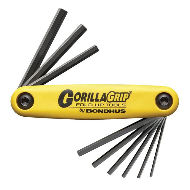Bondhus GorillaGrip 12589 Hex End Key Set, 9-Piece, Steel, ProGuard, Specifications: SAE Measurement System